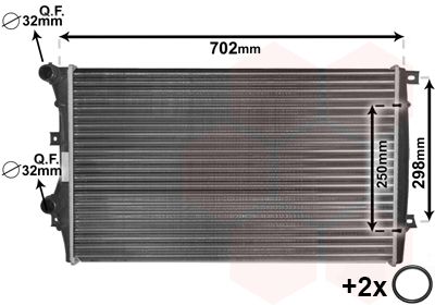 VAN WEZEL Radiaator,mootorijahutus 58012206